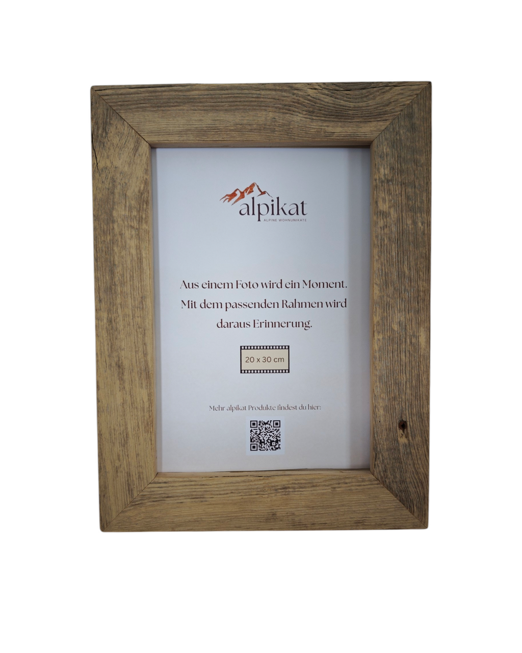 Bilderrahmen aus Altholz für das Fotoformat 20x30cm. 