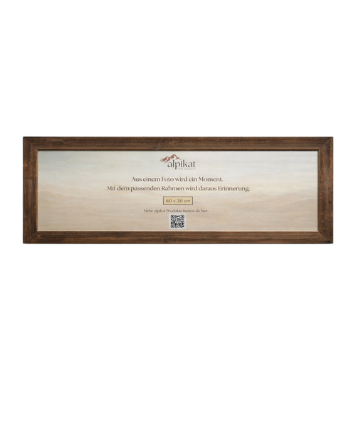 Handgefertigter Altholzbilderrahmen im Panoramaformat für Fotos mit einer Abmessung von 20x60cm. 