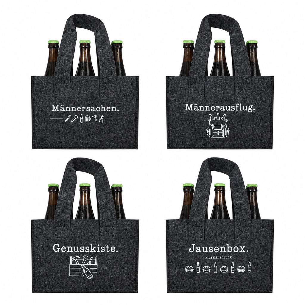 Genusstasche aus Filz - Flaschenträger