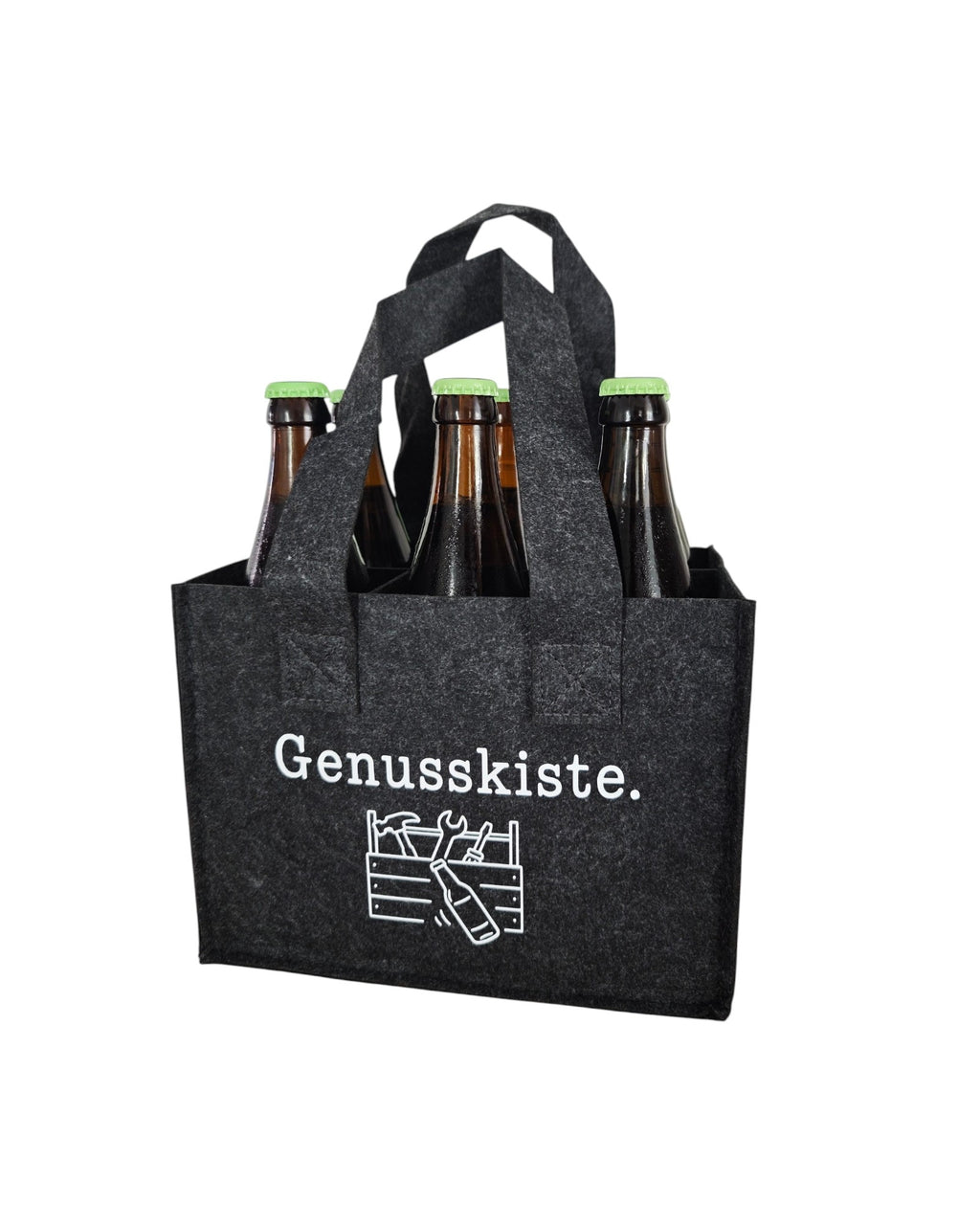 Genusstasche aus Filz - Flaschenträger