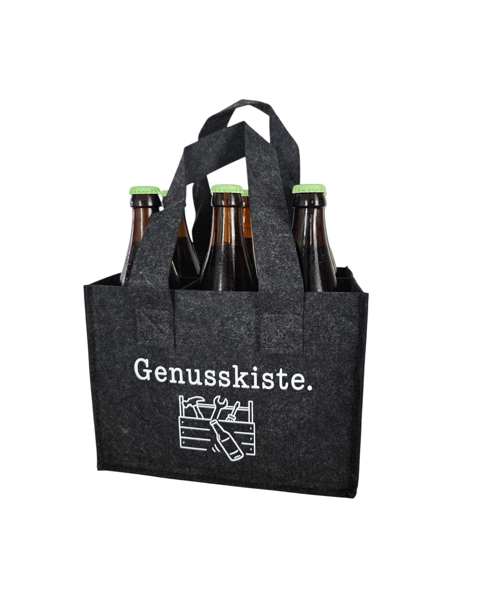Genusstasche aus Filz - Flaschenträger